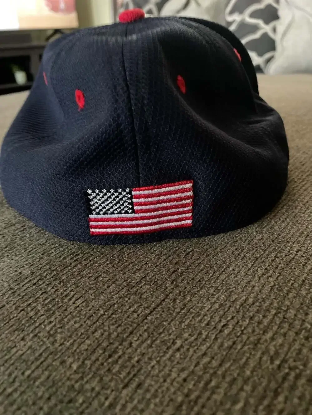Cooperstown All Star Village Pro Series L/XL Baseball Hat USA Flag Embroid